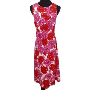 Vintage 90s Pencil Dress Sleeveless Y2K Floral Maxi Dress M Friends Phoebe